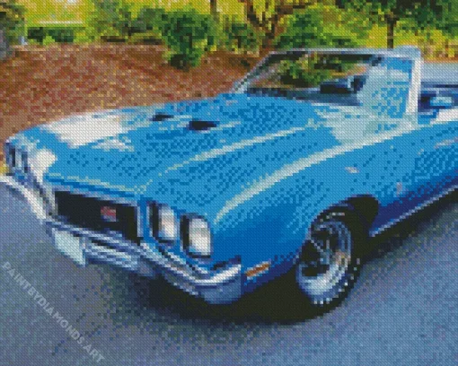 Classic Blue Buick Skylark Diamond Painting