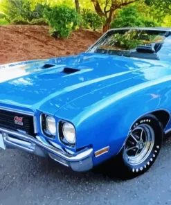 Classic Blue Buick Skylark Diamond Painting