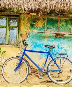 Old Blue Bike Diamond Painting