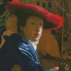 Girl with a Red Hat Diamond Painting