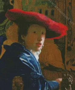 Girl with a Red Hat Diamond Painting