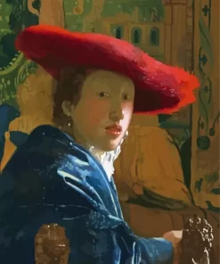 Girl with a Red Hat Diamond Painting