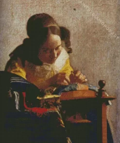 Johannes Vermeer The Lacemaker Diamond Painting