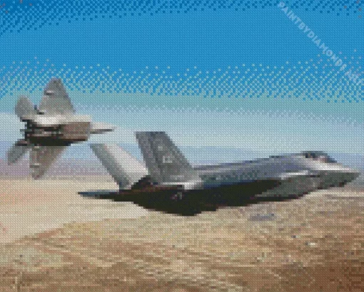 Lockheed Martin F22 Diamond Painting