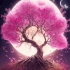 Moonlight Blossom Tree Art Diamond Painting