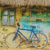 Old Blue Bike Diamond Painting