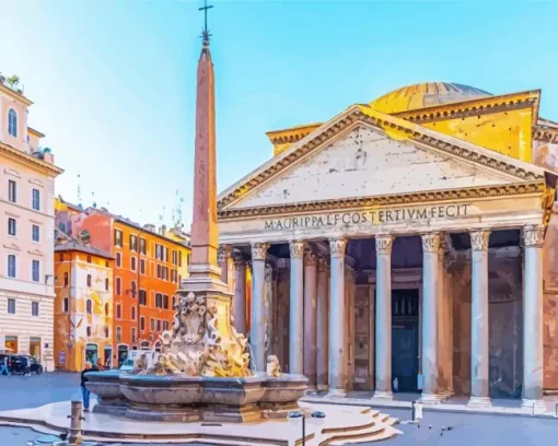 Pantheon Rome Diamond Painting