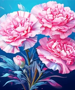 Pink Blooming Carnation Diamond Painting