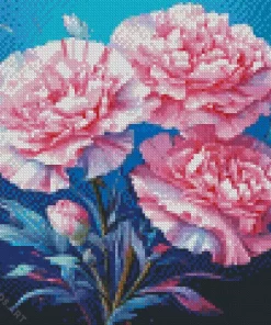 Pink Blooming Carnation Diamond Painting