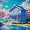 Skura Blue House Diamond Painting