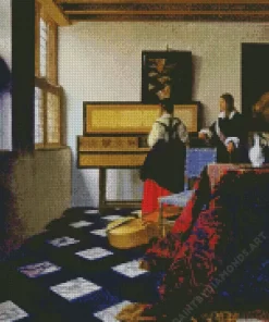 The Music Lesson by Johannes Vermeer Diamond Painting