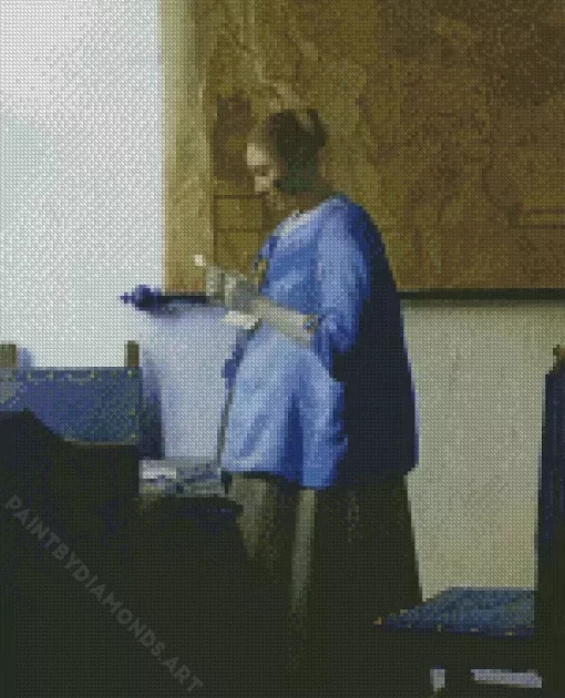 Woman Reading A Letter Diamond Painting