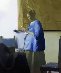 Woman Reading A Letter Diamond Painting