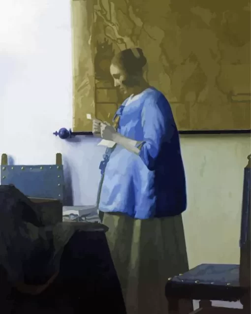 Woman Reading A Letter Diamond Painting