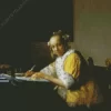 A Lady Writing A Letter By Johannes Vermeer Diamond Painting