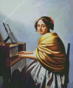 A Young Woman Seated At The Virginals Diamond Painting