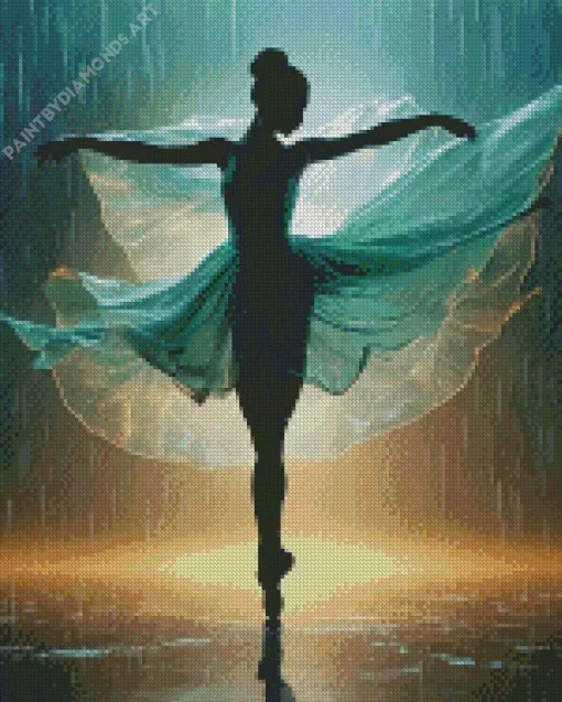 Aesthetic Dancing In The Rain Diamond Painting