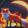 Aesthetic Firey Fox Diamond Painting