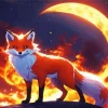 Aesthetic Firey Fox Diamond Painting