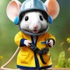 Aesthetic Mouse Wearing Full PPE Diamond Painting