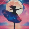 Ballerina And Full Moon Diamond Painting