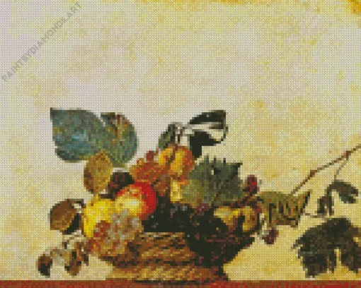 Basket Of Fruit By Caravaggio Diamond Painting