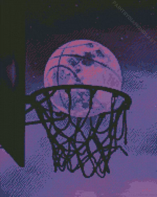 Basketball Moon Diamond Painting