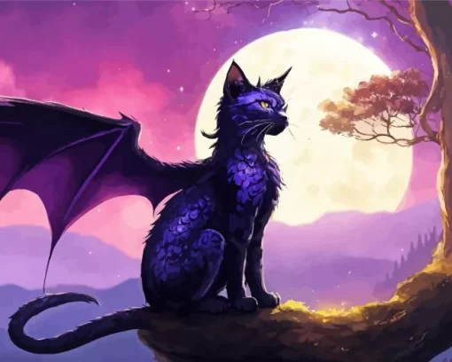 Bat And Cat Diamond Painting