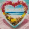 Beach Heart Diamond Painting