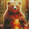 Bear Eating Honey Diamond Painting