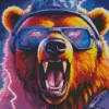 Bear With Glasses Diamond Painting