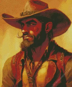 Bearded Cowboy Diamond Painting