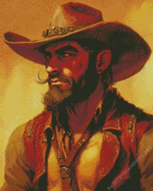 Bearded Cowboy Diamond Painting