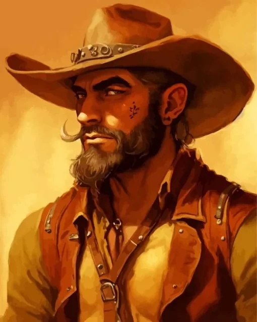 Bearded Cowboy Diamond Painting