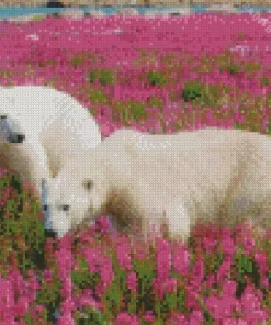 Bears And Flowers Diamond Painting