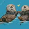 Beaver Holding Hands Diamond Painting