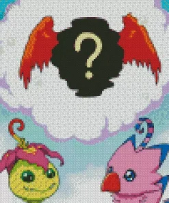 Biyomon And Palmon Diamond Painting