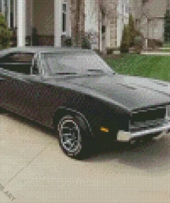 Black 1969 Charger Diamond Painting