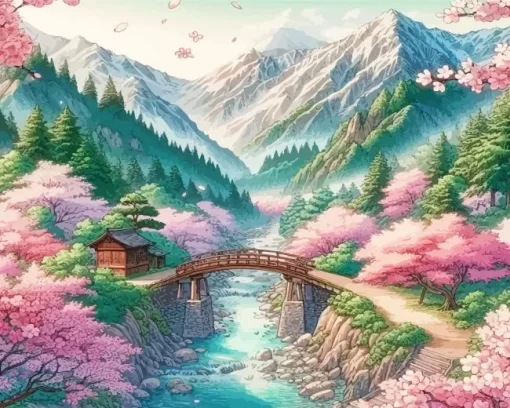 Blossom Landscape Diamond Painting