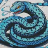 Blue And Black Snake Diamond Painting