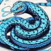 Blue And Black Snake Diamond Painting