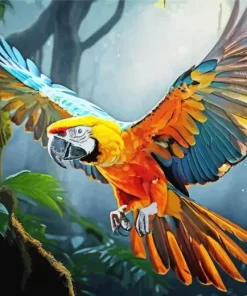 Blue And Gold Macaw Bird Diamond Painting