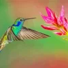 Blue And Green Hummingbird Flying Diamond Painting