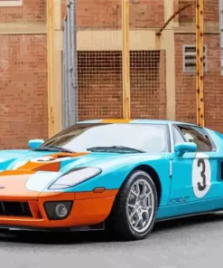 Blue And Orange GT40 Diamond Painting