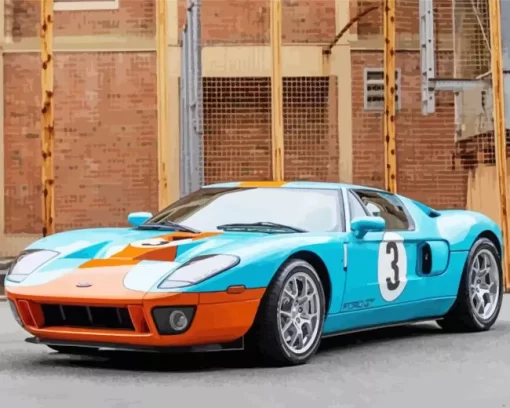 Blue And Orange GT40 Diamond Painting