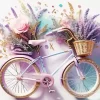 Blue And Pink Bike Diamond Painting