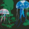 Blue And Pink Jellyfish Diamond Painting