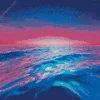 Blue And Pink Sunset Sea Diamond Painting