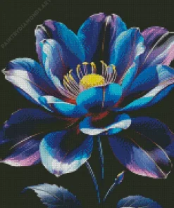 Blue And Purple Lotus Flower Diamond Painting