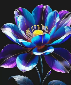 Blue And Purple Lotus Flower Diamond Painting